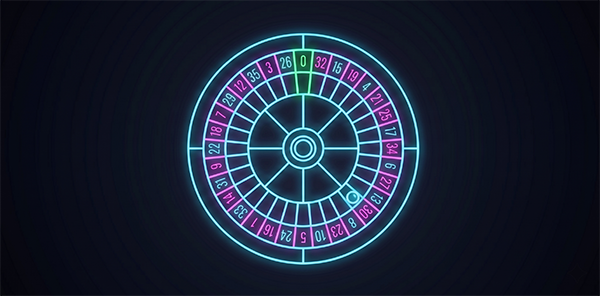 Neon roulette illustration