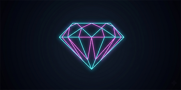 Neon slot machine illustration