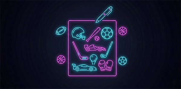 Neon fast-games illustration